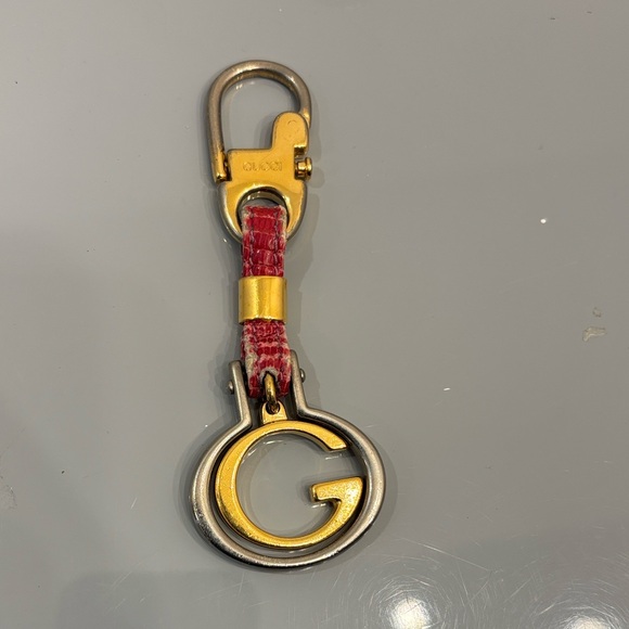 Gucci Accessories - Gucci Gold and Red G Keychain